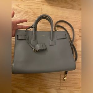 Yves saint laurent baby sac de jour gray leather